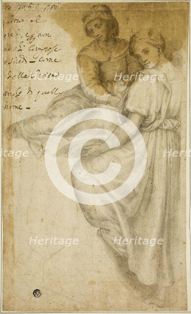 Saint Anne and Standing Woman with Salver, n.d. Creator: Unknown.