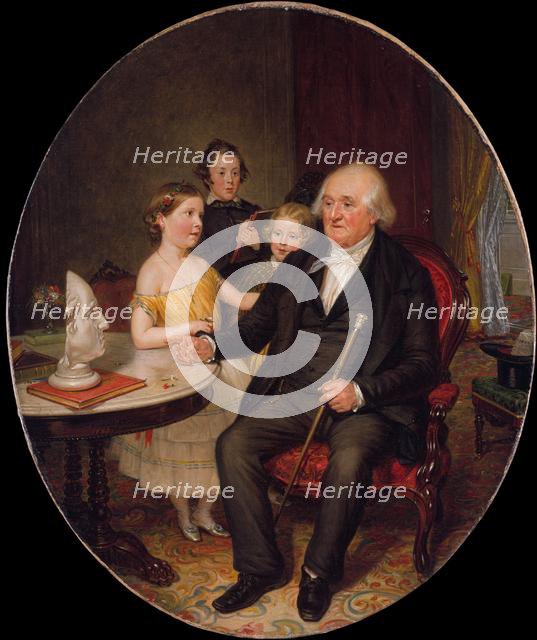 Great-Grand-Father's Tale of the Revolution - A Portrait of Reverend Zachariah Greene, 1852. Creator: William Sidney Mount.