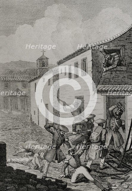 First Carlist War, (1833-40): Skirmish in Urdañiz conducted by six selected Carlist companies, 1842. Creator: Manuel Miranda.
