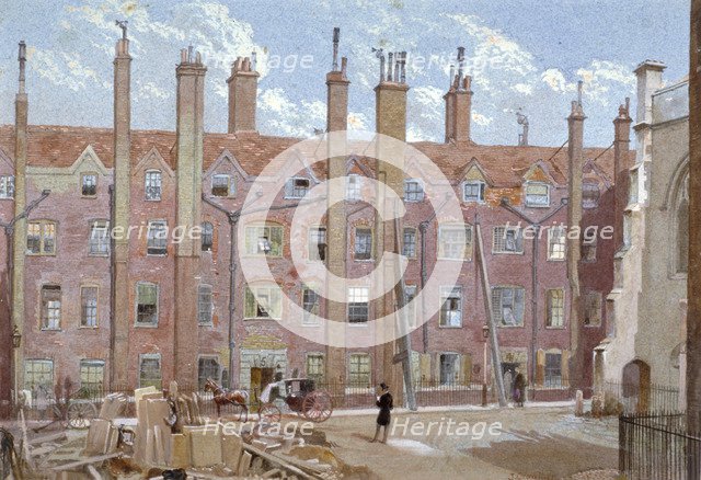 Old Buildings, Lincoln's Inn, London, 1879. Artist: John Crowther