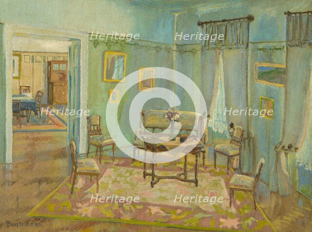 Room interior, 1915. Creator: Konstantin Bauer.