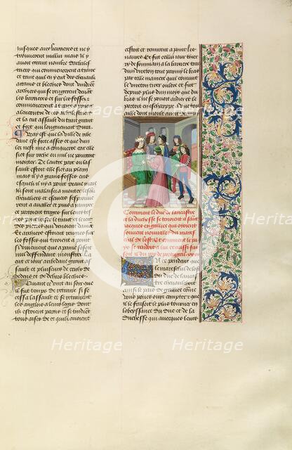 John of Gaunt and the King of Portugal in Santiago, c1380s; about 1480-1483. Creator: Master of the Copenhagen Caesar.