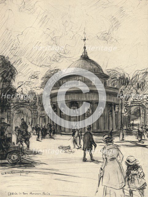 'Entrance to the Parc Monceau', 1915. Artist: Frank Milton Armington.
