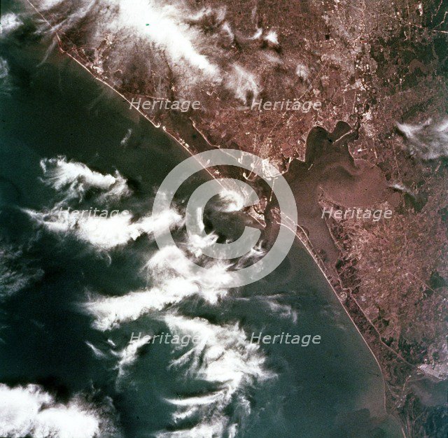 Earth from space - coast of the USA from the Gulf of Mexico, c1980s. Creator: NASA.