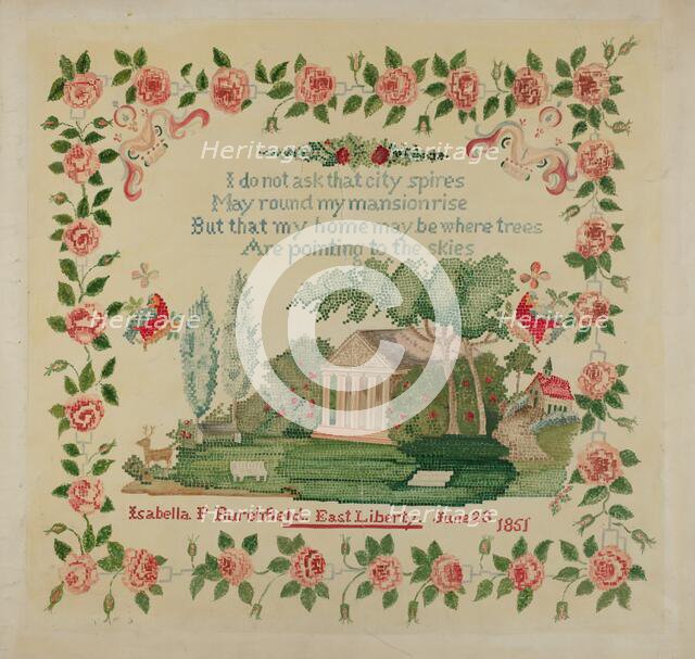 Sampler, c. 1936. Creator: Eva Wilson.