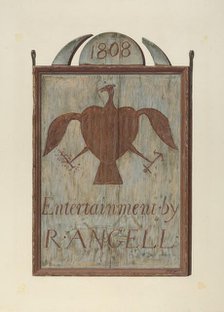 R. Angell's Tavern Sign, c. 1939. Creator: John Matulis.