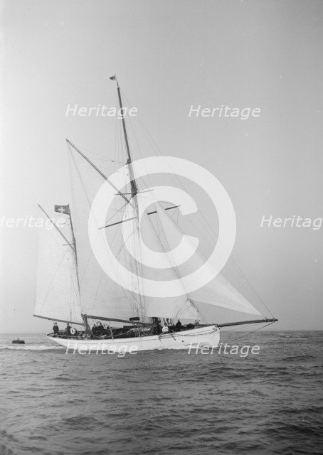 The 60 ft ketch 'Linth', 1912. Creator: Kirk & Sons of Cowes.
