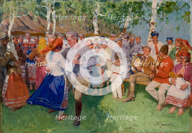 "Uhlans, Uhlans, the Boys Pretty a Picture...", 1916. Creator: Stanislaw Janowski.