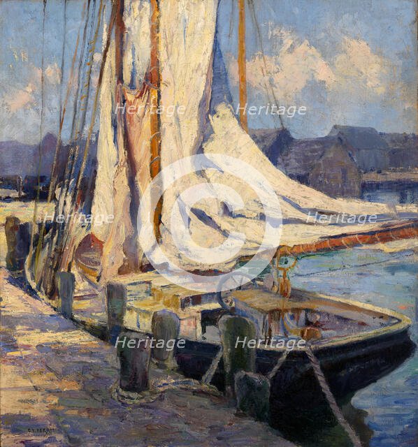 Wharf Scene, Gloucester. Creator: Bertha Eversfield Perrie.