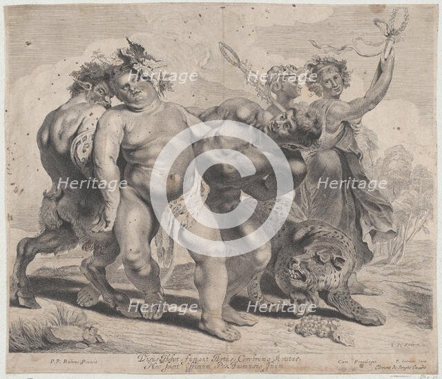 Drunkeness of Bacchus, 1630-77. Creators: Jonas Suyderhoef, Pieter Soutman, Clement De Jonghe.