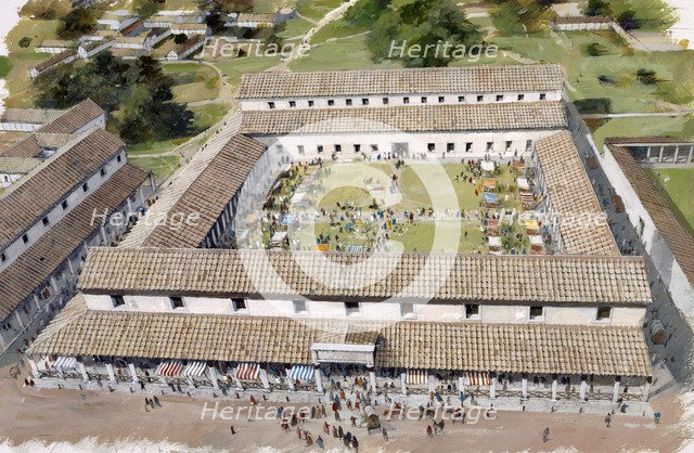 The forum at Wroxeter, c1st-3rd century, (1990-2010) Artist: Ivan Lapper.