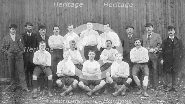 Group portrait of the Bolton Wanderers football team, 1896.  Creator: Symmons & Thiele.