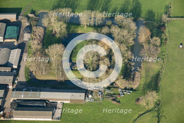 Moated site and Civil War defences at Strensham Castle, Worcestershire, 2014. Creator: Historic England Staff Photographer.