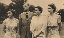 The Royal Family in the grounds of the Royal Lodge, Winsor, 1946. Artist: Lisa Sheridan