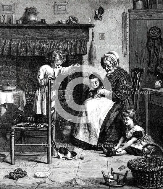 "A Cheap Entertainment" by J. Clark, in the Royal Academy Exhibition, 1876. Creator: Unknown.