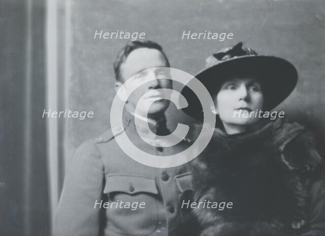 Mr. and Mrs. Ernest Peixotto, portrait photograph, 1918 Feb. 28. Creator: Arnold Genthe.