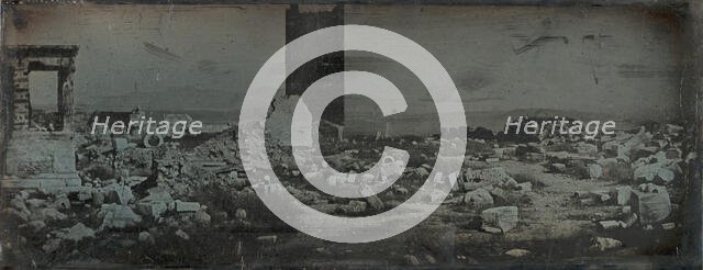 Ruins and Foreground, Acropolis, Athens, 1842. Creator: Joseph Philibert Girault De Prangey.