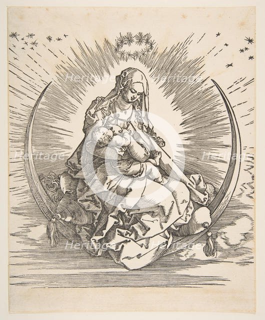 The Madonna on the Crescent, Frontispiece to The Life of the Virgin, ca. 1511. Creator: Albrecht Durer.