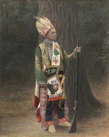 White Man in Chippewa Costume, late 19th-early 20th century. Creator: George Prince.