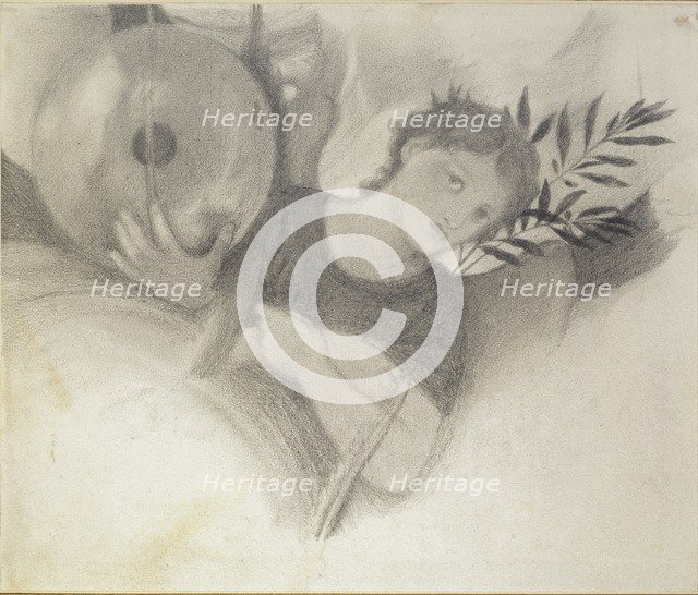 Study for a Head in The Days of Creation, c1871-1875. Artist: Sir Edward Coley Burne-Jones.