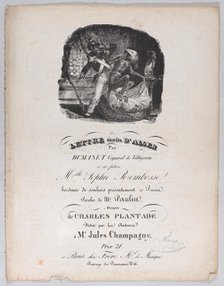 Letter Written from Alger, ca. 1835. Creator: Jean Ignace Isidore Gerard.