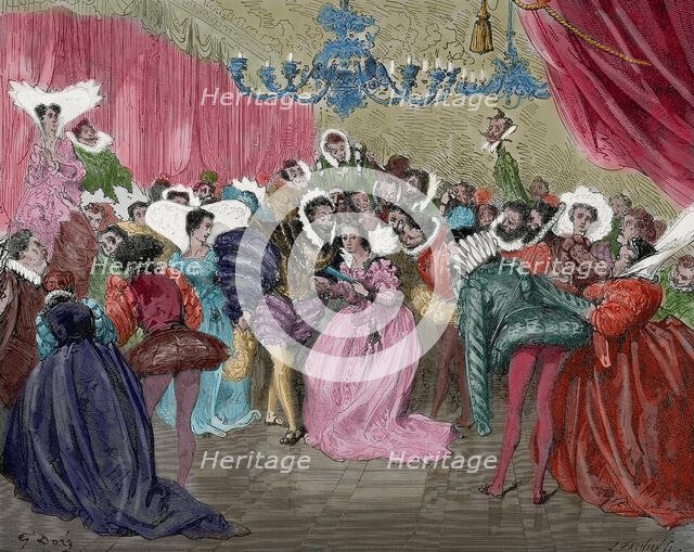 Cinderella at the ball, c1862.  Creator: Jules Fagnion.