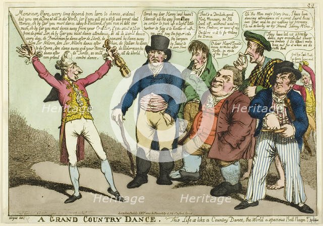 A Grand Country Dance, 1805. Creator: Charles Williams.