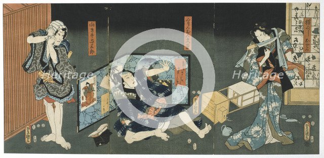 'Theatre Scene', 1844. Artist: Utagawa Kunisada