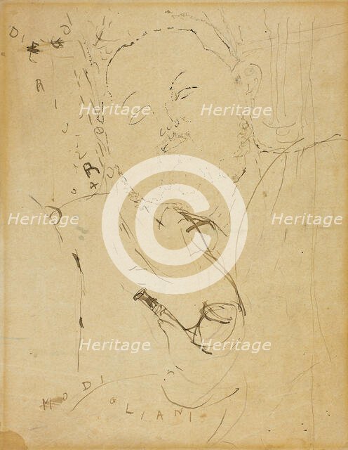 Diego Rivera , 1915. Creator: Modigliani, Amedeo (1884-1920).