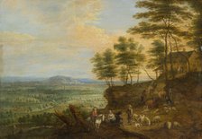 Landscape with Herd of Cattle before a Panoramic View, c1665. Creator: Unknown.