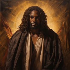 AI Image - Illustration of Black Jesus Christ, 2023. Creator: Heritage Images.