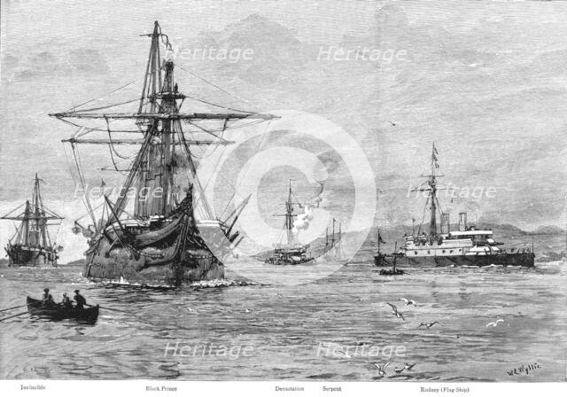 ''The Naval Mobilisation, Admiral Fitzroy's Division of "B" Squadron into Lough Swilly', 1888. Creator: William Lionel Wyllie.