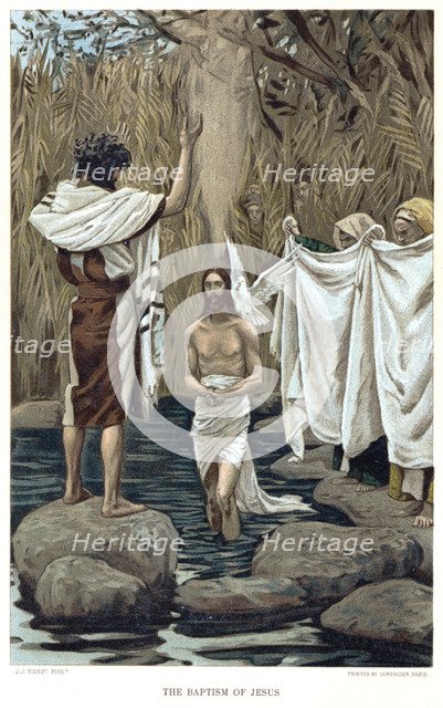Baptism of Jesus by John the Baptist, c1890. Artist: James Tissot
