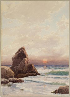 Coastal Scene, Sunset, between 1860 and 1908. Creator: Alfred Thompson Bricher.