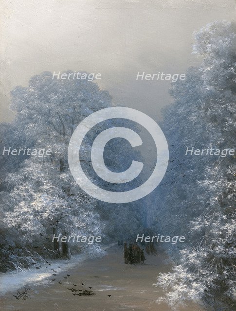 Winter landscape, 1876. Artist: Aivazovsky, Ivan Konstantinovich (1817-1900)