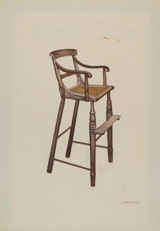 Child's High Chair, c. 1938. Creator: Michael Chomyk.
