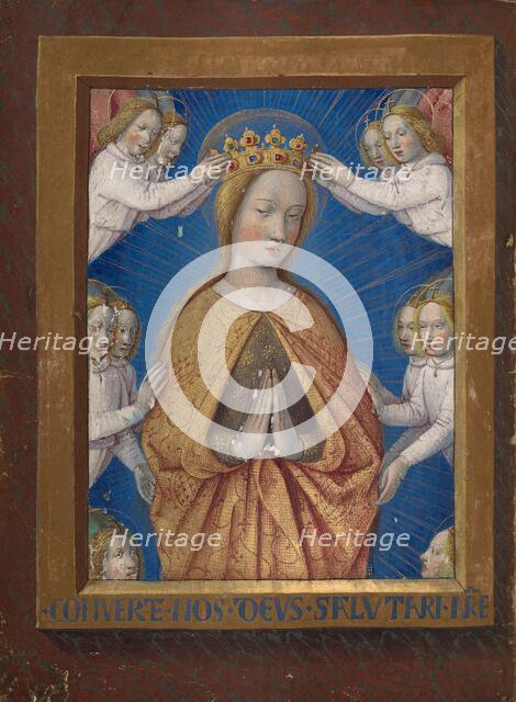 The Coronation of the Virgin; Book of Hours, about 1480-1490. Creator: Jean Bourdichon.