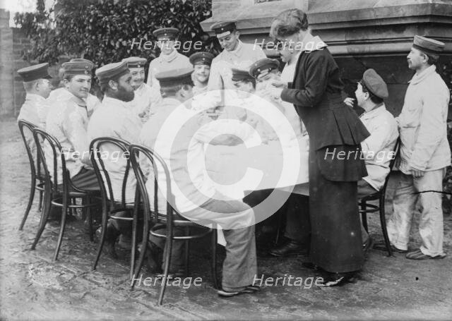 Princess Marie of Stolberg Werningen and wounded at her Chateau, between 1914 and c1915. Creator: Bain News Service.