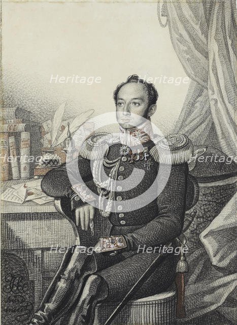 Portrait of Alexander Ivanovich Germann, 1822. Creator: Hampeln, Carl, von (1794-after 1880).
