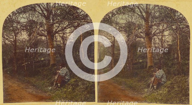 The Woodman's Quiet Pipe., 1857-1859. Creator: William Morris Grundy.