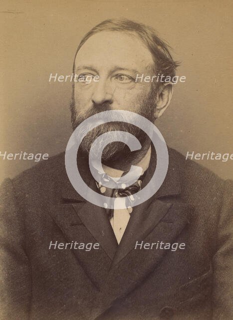 Toulet. Guy, Flavien. 41 ans, né à Boufler (Somme). Entrepreneur de peinture. Anarchiste. ..., 1894. Creator: Alphonse Bertillon.