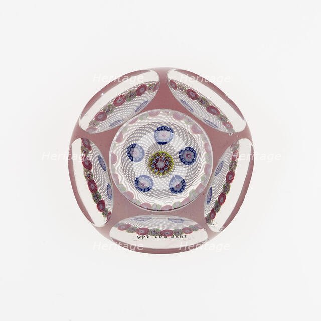 Paperweight, France, c. 1845-60. Creator: Saint-Louis Glassworks.