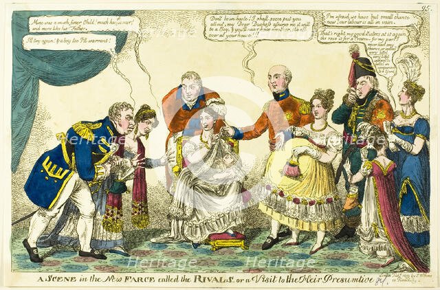 A Scene in the New Farce Called The Rivals, 1819. Creator: Charles Williams.