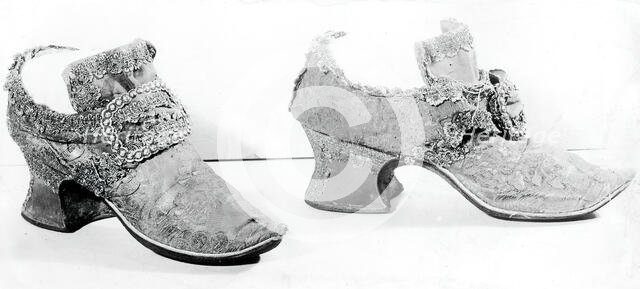 Pair of Shoes, England, 1720s/40s. Creator: Unknown.