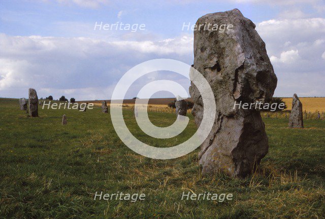 The Avenue, leading to the Stone Circle, Avebury, Wiltshire, 20th century. Artist: Unknown.