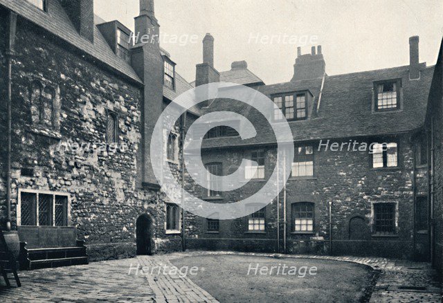 'Charterhouse. Interior of Wash-House Court', 1925. Artist: Unknown.