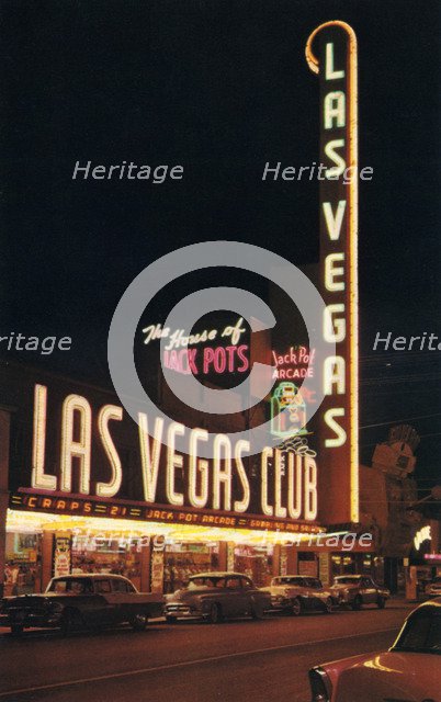 Las Vegas Club, Las Vegas, Nevada, USA, 1956. Artist: Unknown