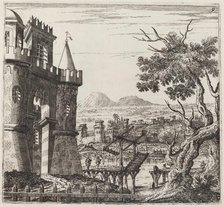 Landscape with a Castle and a Drawbridge, before 1753. Creator: Giuseppe Antonio Landi.
