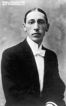 Igor Stravinsky, Russian-born composer, as a young man, c1900. Artist: Unknown
