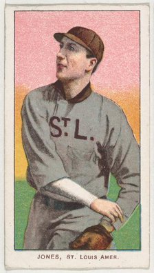 Jones, St. Louis, American League, from the White Border series (T206) for the American..., 1909-11. Creator: American Tobacco Company.